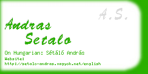 andras setalo business card