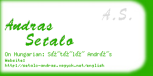andras setalo business card